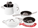 Magni - Grydesæt i hvidt emalje med 11 dele