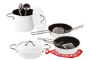 Magni - Grydesæt i hvidt emalje med 11 dele