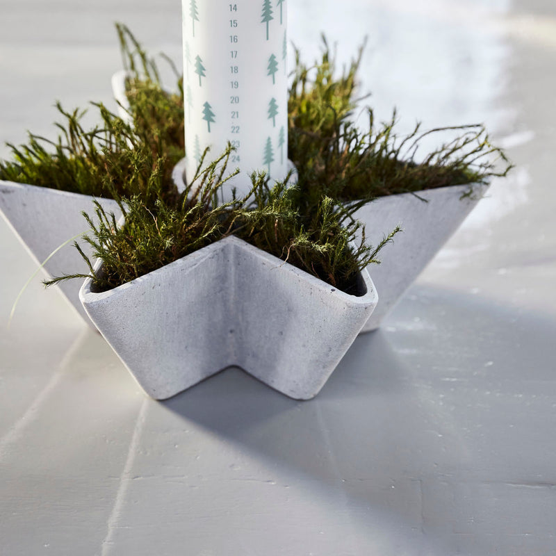 House Doctor Lysestage, Mold Star, Grå - H11 cm