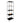 Vita Reol med sort ramme og 5 sorte hylder 51x36x170 cm
