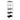 Vita Reol med sort ramme og 5 sorte hylder 51x36x170 cm