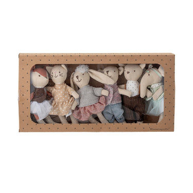 Bloomingville MINI - Animal friends Dukke, Rosa, Bomuld 6 stk. - Bolig og Haven
