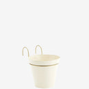 Madam Stoltz - Potteskjule hængende cremefarvet D:21x19 cm