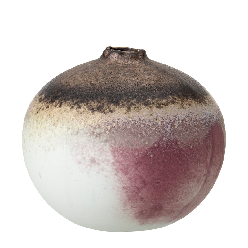 Bloomingville - Ilesh Vase, Hvid, Stentøj Ø20 cm