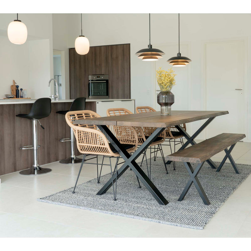 House Nordic - Toulon Spisebord - olieret eg med bølget kant - 200x95xh76x4 cm