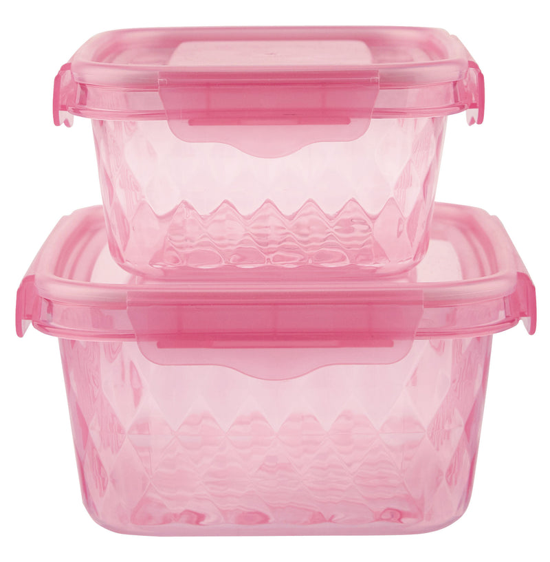 Miss Étoile - Plastik beholder, sæt med 2 stk. i pink