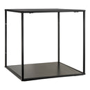 Vita Væghylde - sort ramme og sorte hylder 36x36x36 cm