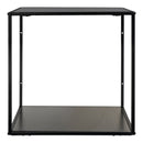 Vita Væghylde - sort ramme og sorte hylder 36x36x36 cm