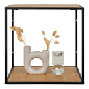 Vita Væghylde - sort ramme og egetræslook hylder 36x36x36 cm