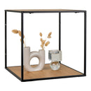 Vita VægHylde sort ramme og egetræslook hylder 36x36x36 cm