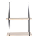 Haag Hylde - sort ramme og 2 træ hylder