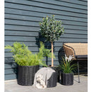 Bogor Kurve - 4 runde kurve i sort med plastik indeni