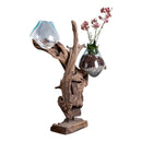 San Marino Waterdrop 2 vanddråber skåle i glas med træfod h100 cm