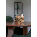 San Marino Waterdrop - Vanddråbe skål i glas med træfod Ø15xH15 cm