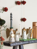 Bloomingville - Abba Lysestage, Hvid, Polyresin - 4 stk.