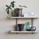 House Doctor - Urtepotte med underskål, Flower, Brun - Sæt af 2 stk.