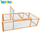 Stor kaninløbegård i rød cedertræ  fra Hortus i størrelsen 180 x 90 x 45 cm 