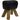 Trademark Living Jumper lille buk/skammel - sort - Bolig og Haven