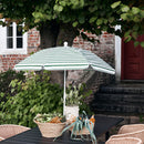 House Doctor - Strand/Haveparasol, Oktogon, Grøn/Hvid Ø180 cm