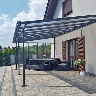 Palram - Canopia Feria terrasseoverdækning 16,1 m2, antracitgrå - Bolig og Haven