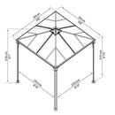 Palram - Canopia Palermo pavillon 3000, antracitgrå