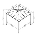 Palram - Canopia Palermo pavillon 3600, antracitgrå