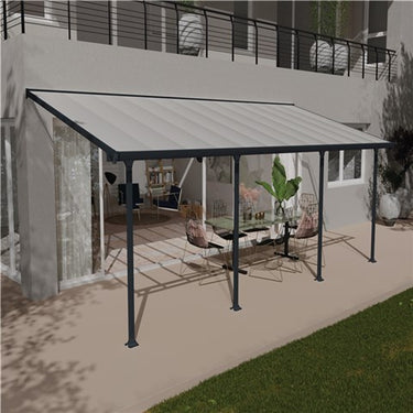 Palram - Canopia Feria terrasseoverdækning sampak 21,6 m2, antracitgrå - Bolig og Haven