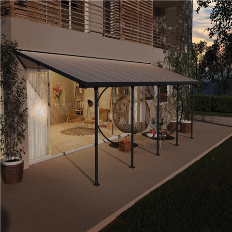 Palram - Canopia Feria terrasseoverdækning sampak 25,1 m2, antracitgrå