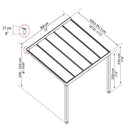 Palram - Canopia STOCKHOLM terrasseoverdækning 3,4x3,7m antracitgrå