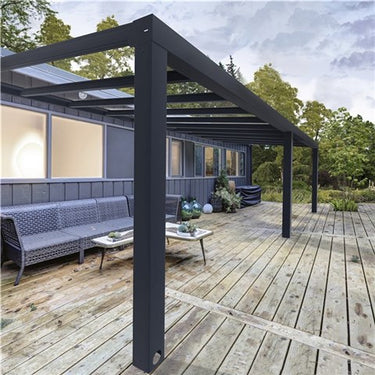 Palram - Canopia STOCKHOLM terrasseoverdækning 3,4x7,4m antracitgrå - Bolig og Haven