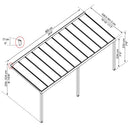 Palram - Canopia STOCKHOLM terrasseoverdækning 3,4x8,1m antracitgrå