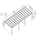Palram - Canopia STOCKHOLM terrasseoverdækning 3,4x9,5m antracitgrå