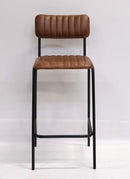 Trademark Living Diner barstol med quiltet lædersæde