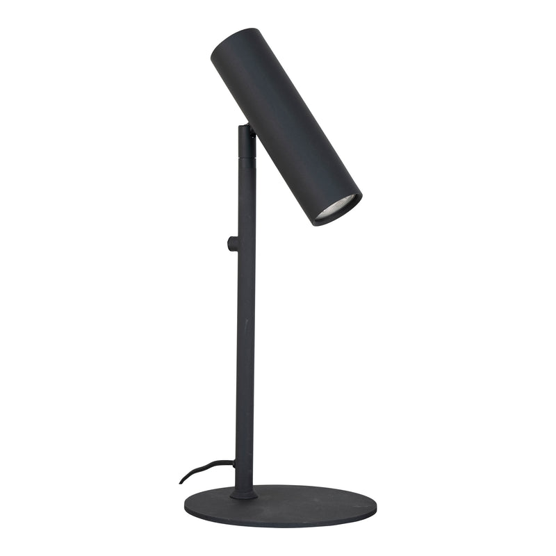 Lampe i sort med stofledning på 200cm