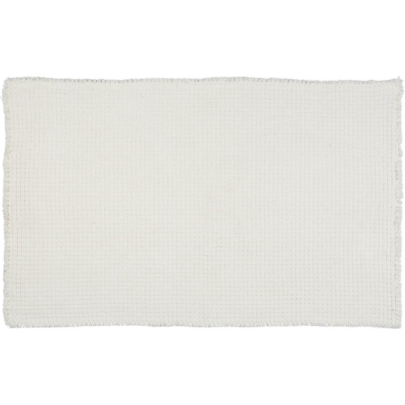 Ib Laursen - Badeværelsesmåtte vaflet hvid 45x70 cm