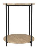 Sidebord med underhylde, set fortil, Afstand mellem hylder er 42,5 cm