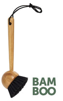 Opvaskebørst i bambus med en læder strop fra Day 