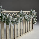 Kunstig granguirlande - 270 cm med sne og lys