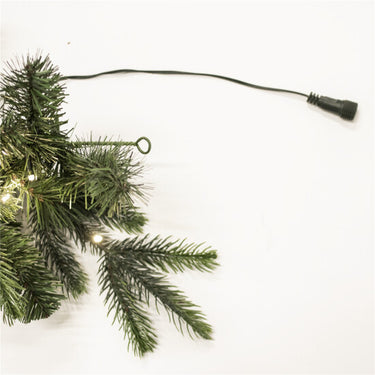 Kunstig granguirlande, LED lys, mix, 230V, 240cm, kan serieforbindes - Bolig og Haven