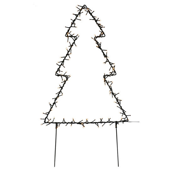 Metal juletræ H75 cm, 130 LED lys