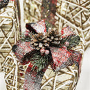 Julepakker med lys, sæt af 3 stk. rød, 230V