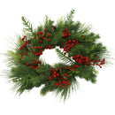 Kunstig krans Ø60 cm med bær og nåle