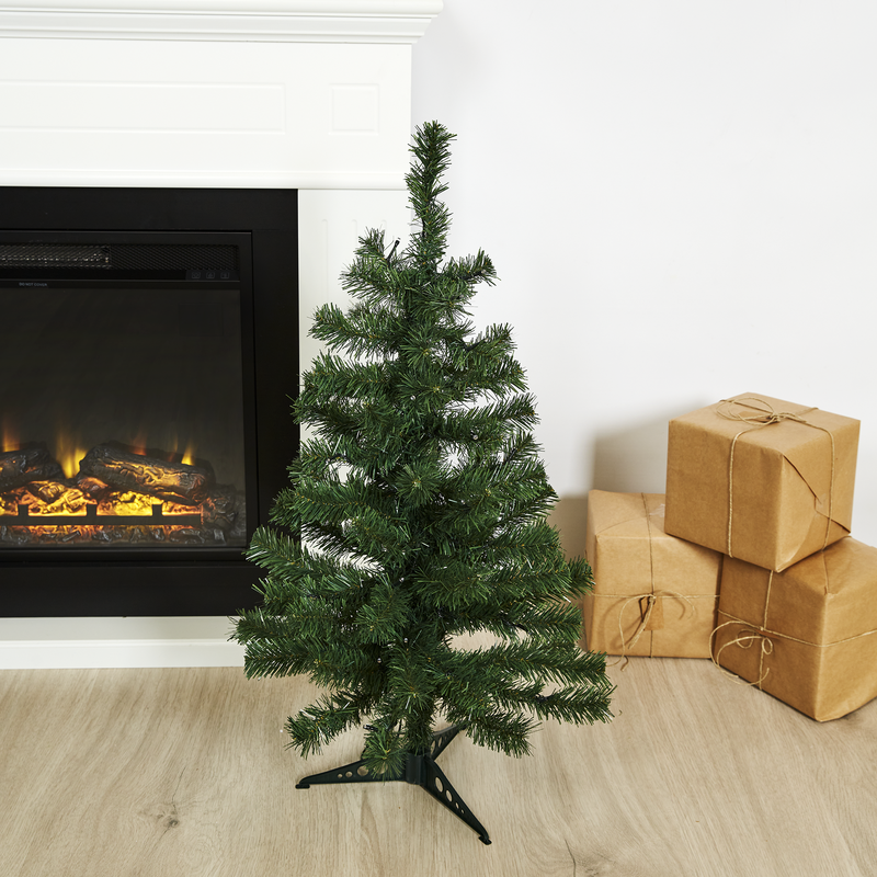 Juletræ kunstig PVC "ALF", Klasse B, 80X46 cm u/LED plastfod