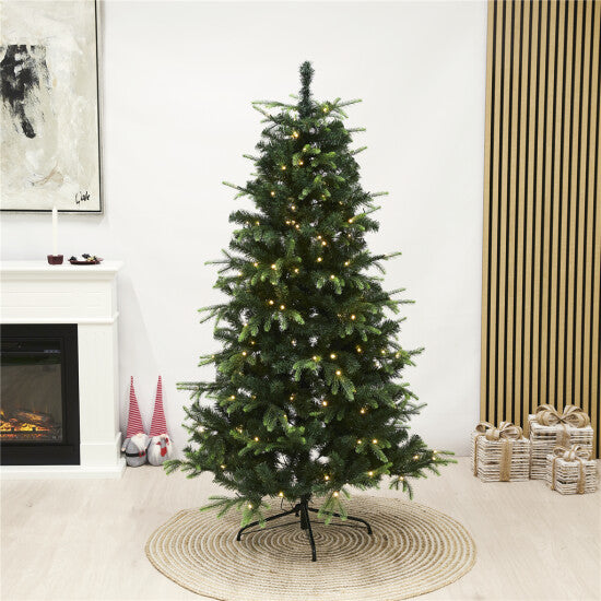 Juletræ kunstig PE/PVC "VIGA", Klasse A, m/LED, 3 størrelser