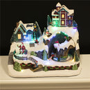 Juleby "Mountain Town" med lys og musik. Til batteri