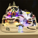 Juleby "River Town" med lys og musik. Til batteri