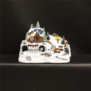 Juleby "River Town" med lys og musik. Til batteri