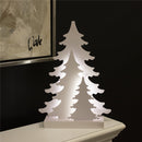 Julesilhuet 3D LED med træ motiv