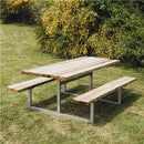 Hortus - Bord-/bænksæt "YDUN" trykimprægneret og galvaniseret stel uden ryg L: 175 x B: 140 cm