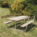 Hortus - Bord-/bænksæt "FREJA" trykimprægneret og galvaniseret stel med ryg L: 175 x B: 180 cm